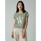 WRTHY 988 Crop Top T-Shirt - Sage Green