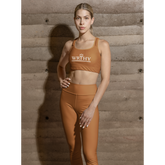 Longline Sports Bra (Copper/White)